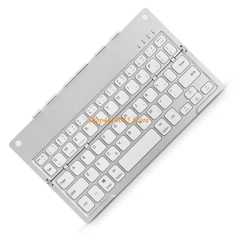 K1AA القابلة لإعادة الشحن اللاسلكية لوحة مفاتيح مفتاح قابلة للطي قابلة للطي مغناطيسي مع حامل وسادة