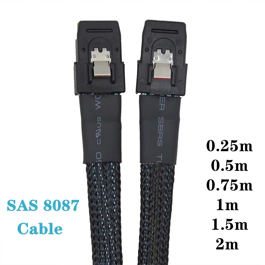 2M 1M 0.5M 75cm 0.3m Internal Mini SAS 36Pin SFF-8087 to Mini SAS 36pin SFF-8087 Server Hard Disk Raid Data Cable