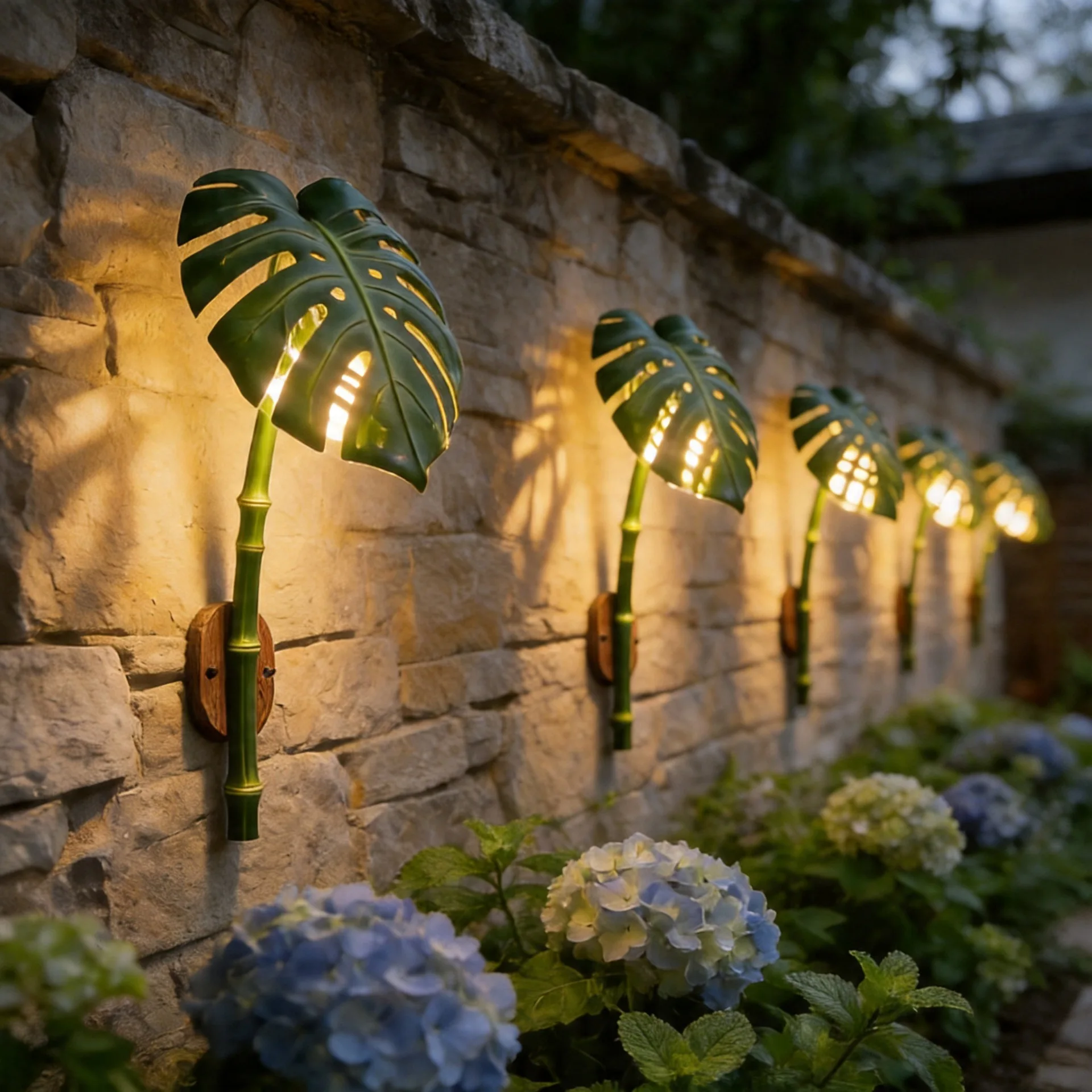 Rustic Bionic Bamboo Outdoor Waterproof Wall Lamp E27 Ip65 Exterior Porch for Balcony Garden Entryway Bedroom Decor Viewing Lamp