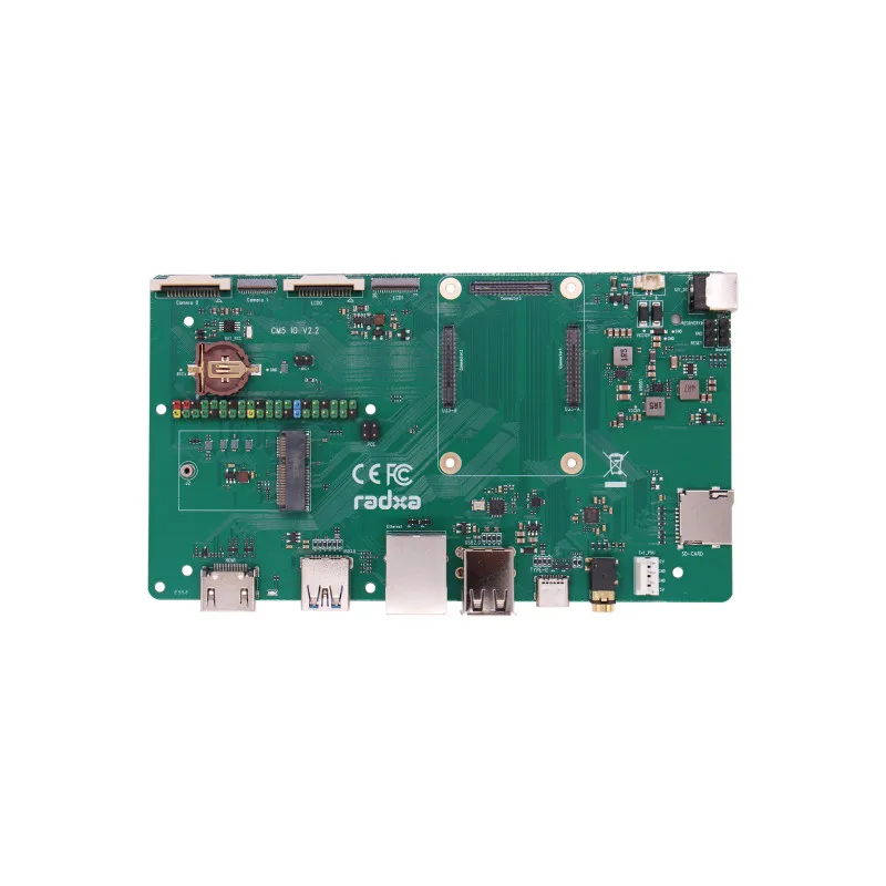 Radxa CM5 IO Board Carrier Board for Rockchip RK3588S2 with 8K HDMI Gigabit Ethernet MIPI DSI/CSI USB3.0 40Pin GPIO