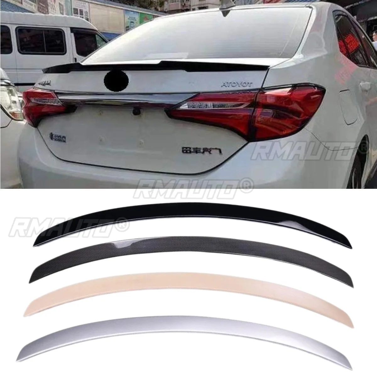 Car Rear Spoiler Wing Trunk Spoiler Trunk Wing Body Kit for Toyota LEVIN 2014-2018 Rear Trunk Spoiler Wing Modification Part