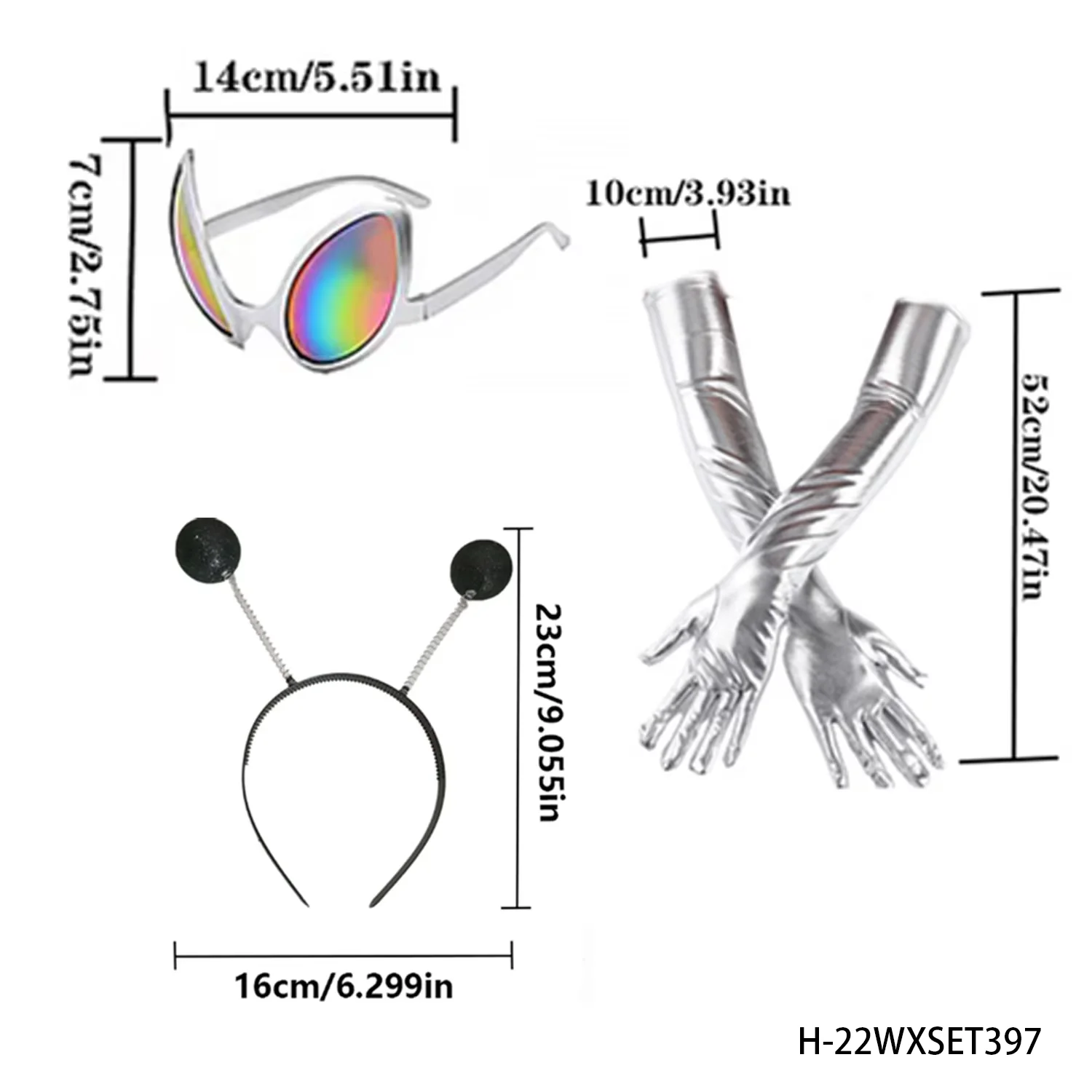 

PESENAR 8-piece Alien Costume Set