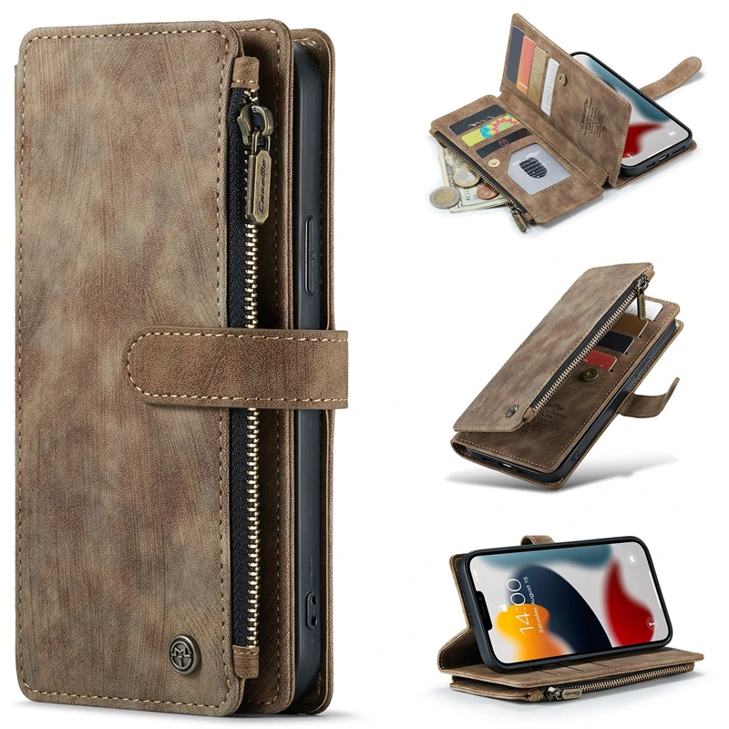 

Luxury Magnetic Leather Phone Case For iPhone 16 Pro Max 13 11 12 14 15 Pro Max 15 Plus 16 Pro Wallet Card Slots Flip Cover