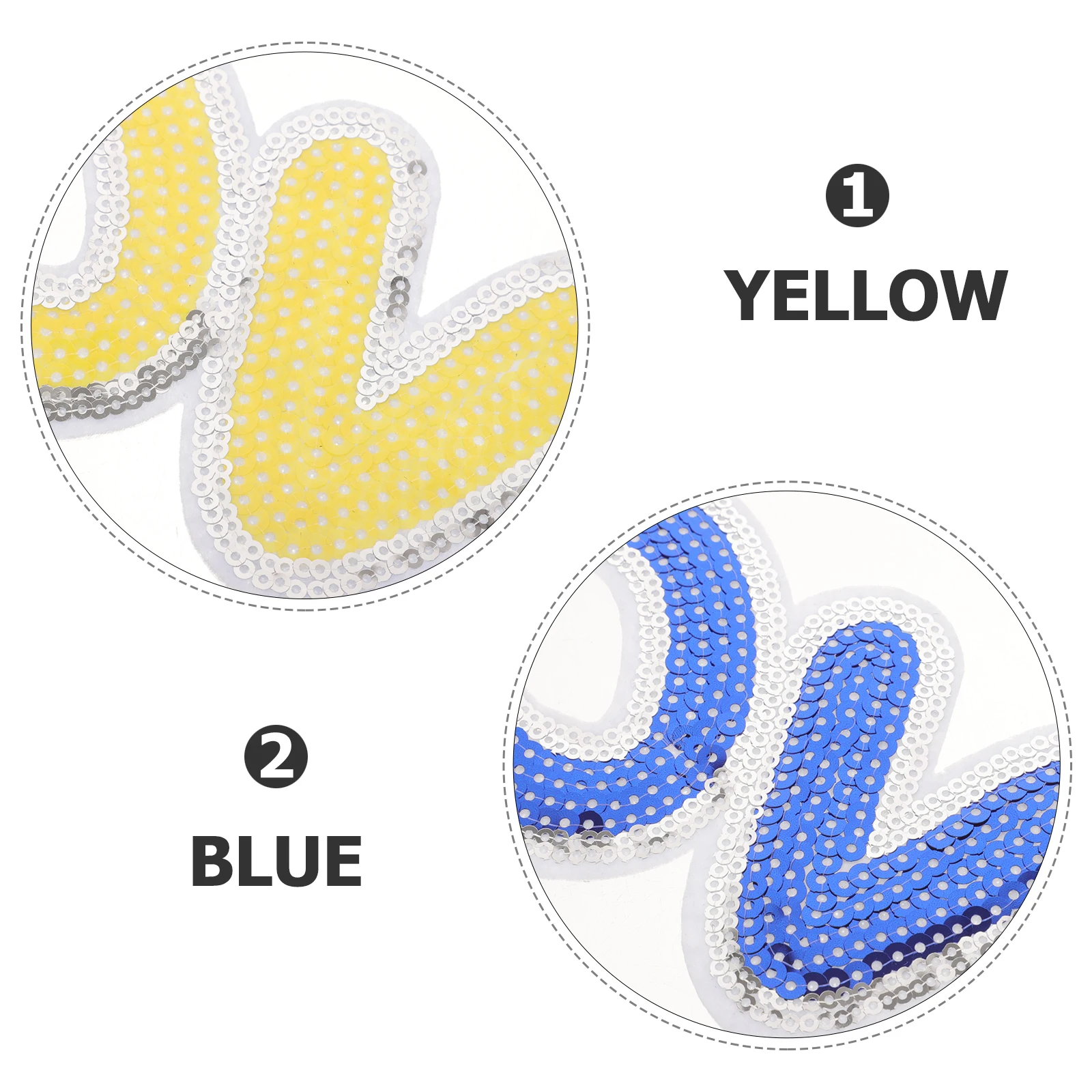 2 Pcs Embroidered Letter Patches Embroidery Roses Cute Applique Clothing Sew on Sequins