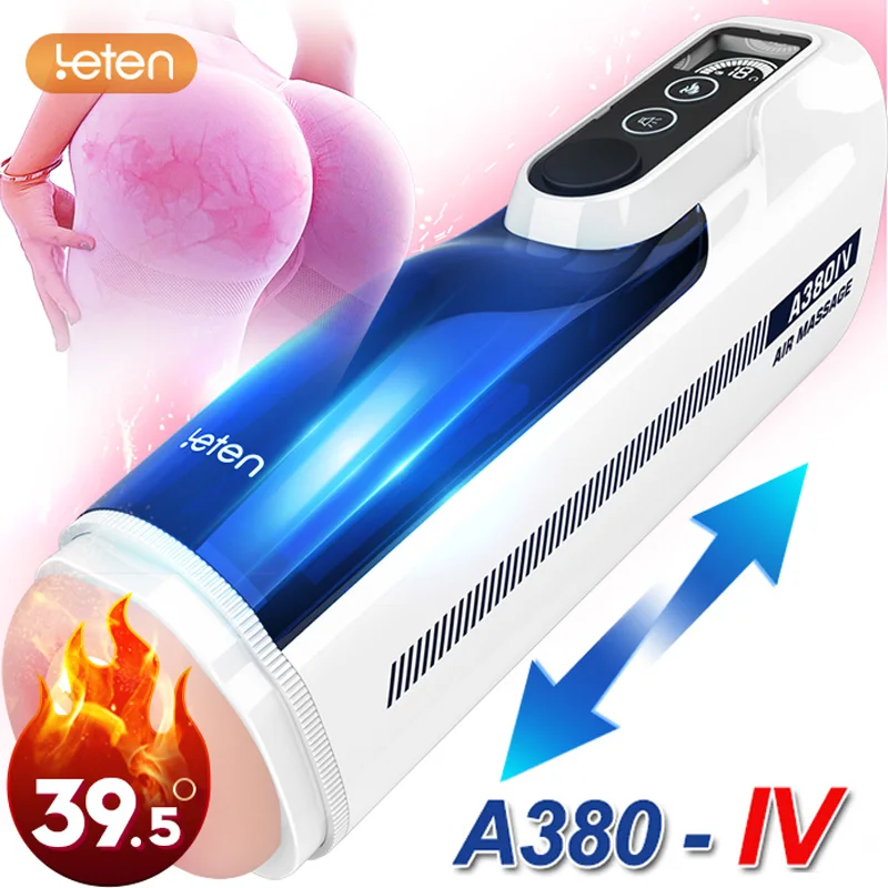 2023 New Leten A380 IV Automatic Piston Telescopic Male Masturbator Cup Heating Vagina Moaning Sex Machine Sex Toys For Man Gay