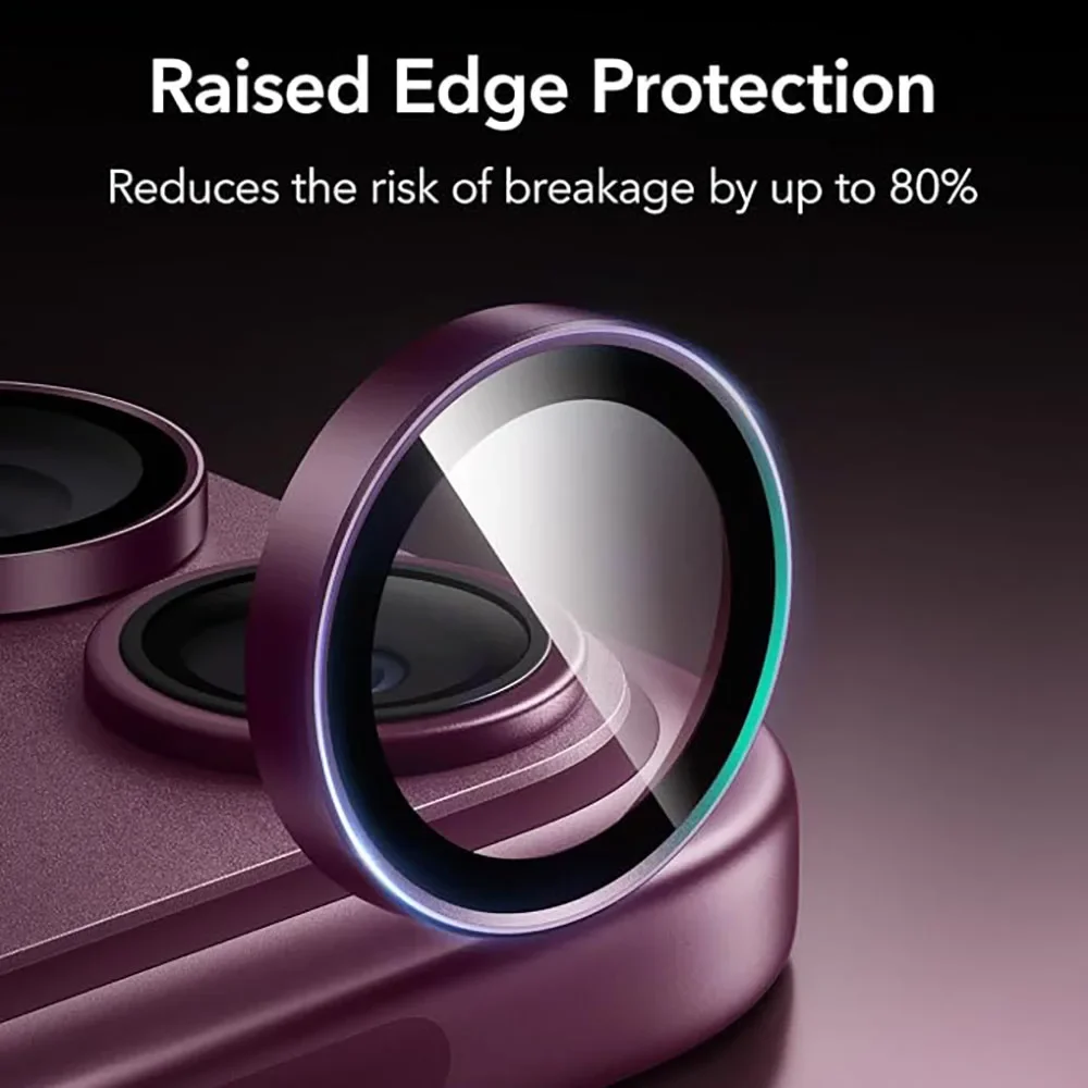 8K HD Camera Lens Protector Tempered Glass For iPhone Duo 18 Pro Max Metal Ring Camera Cover For iPhone 16 15 17 Pro Max Case