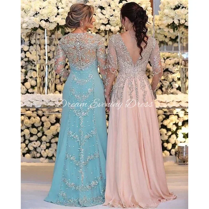 2023 Elegante Dubai Árabe Luxo Vestido Cristal Frisado Chiffon Bola Vestido De Noiva Ocasião Formal Vestidos فساتين السهرة