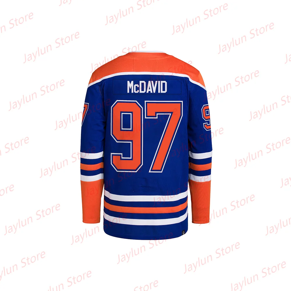 2024-25 New Arrival Winter Long Sleeve USA Edmonton T-Shirt 3D Printed American Oiler McDAVID #97 Hockey Jersey Champion Adults