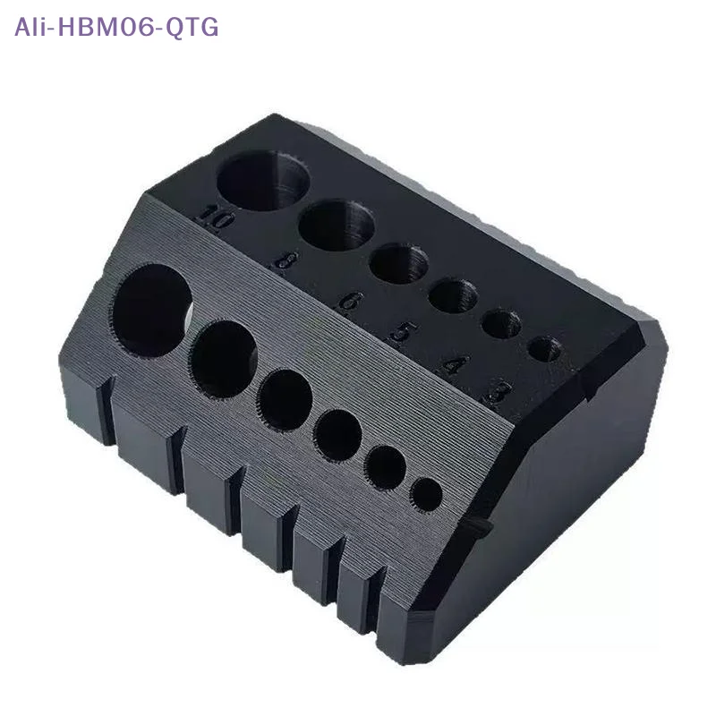 Hot Green Plastic Drill Bit Storage Holder With Clear Size Markings Perfect For DIY Garage Workshop Woodworking Uses