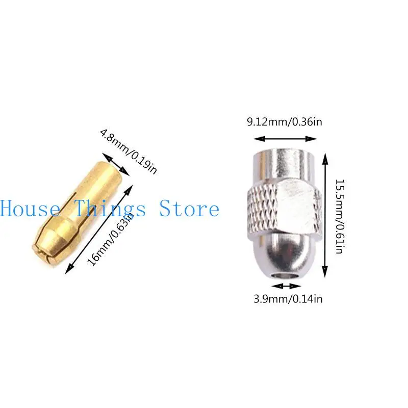 652f 11pcs Power Tool Mini Drill Brall Collet Choc