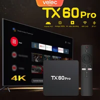 Velec Smart TV Box Android 16 16 + 256GB 4K decodificación de vídeo transmisión de alta gama con WiFi de doble banda reproductor multimedia de entretenimiento en el hogar