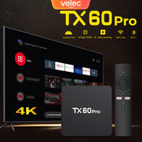 Velec Smart TV Box Android 16 16+256GB 4K Video Decoding High-End Streaming with Dual-Band WiFi Home Entertainment Media Player