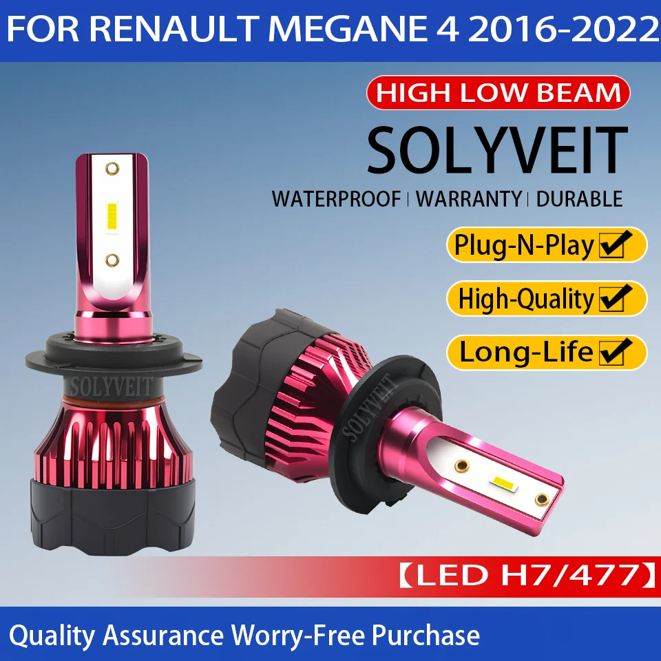 

Power Saving Long Life High Lumen durable LED HIGH LOW Beam H7 HEADLIGHT FOR RENAULT MEGANE 4 2016 2017 2018 2019 2020 2021 2022