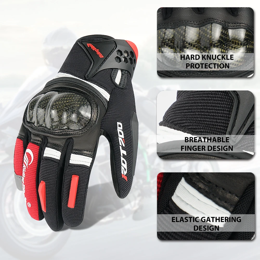 Guantes de Moto para hombre, Protector de pantalla táctil, para carreras, invierno, 2024