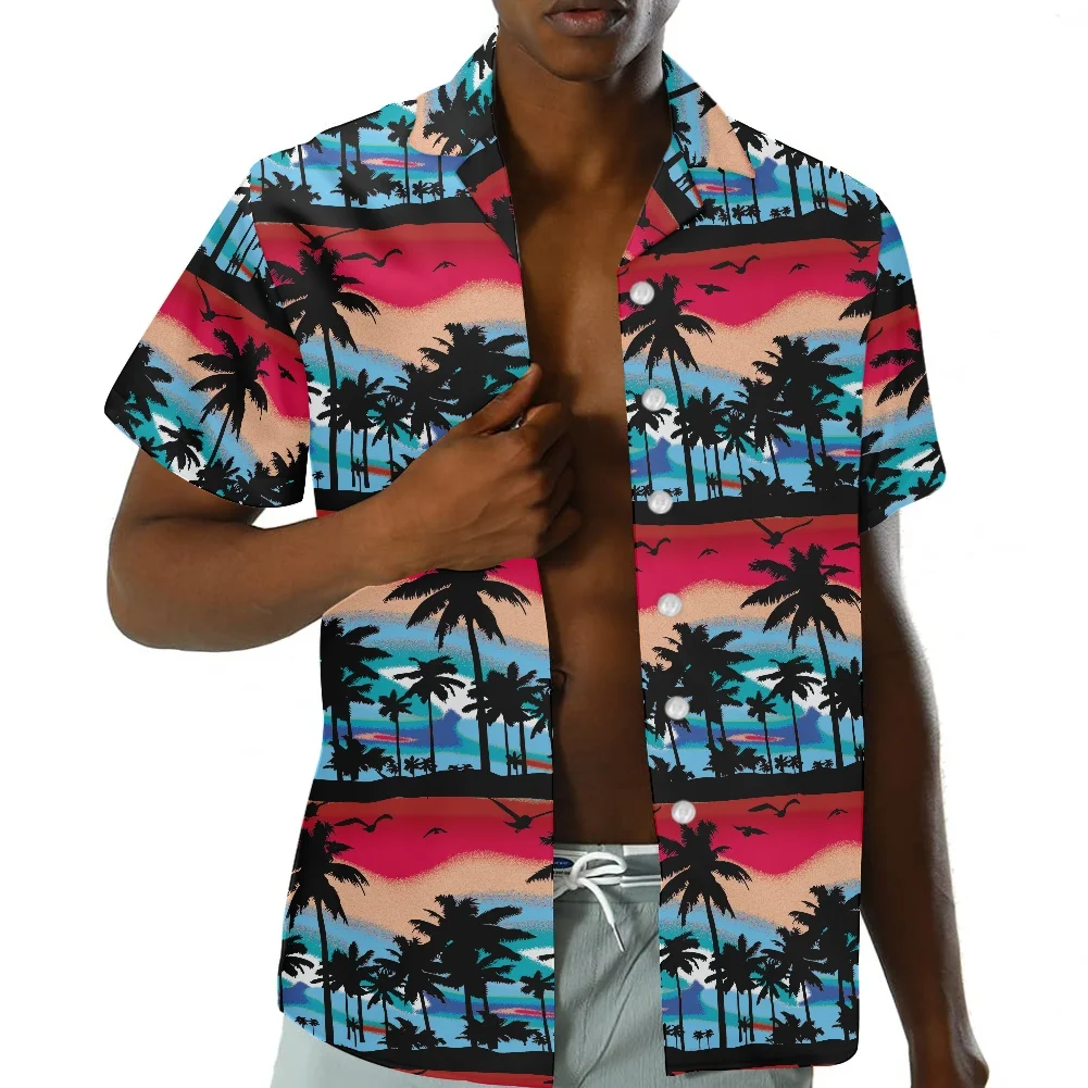 

NOISYDESIGNS 2022 Summer Fashion Mens Hawaiian Shirt Printed Short Sleeve Big Us Size Hawaii Flower Beach Floral Patterns