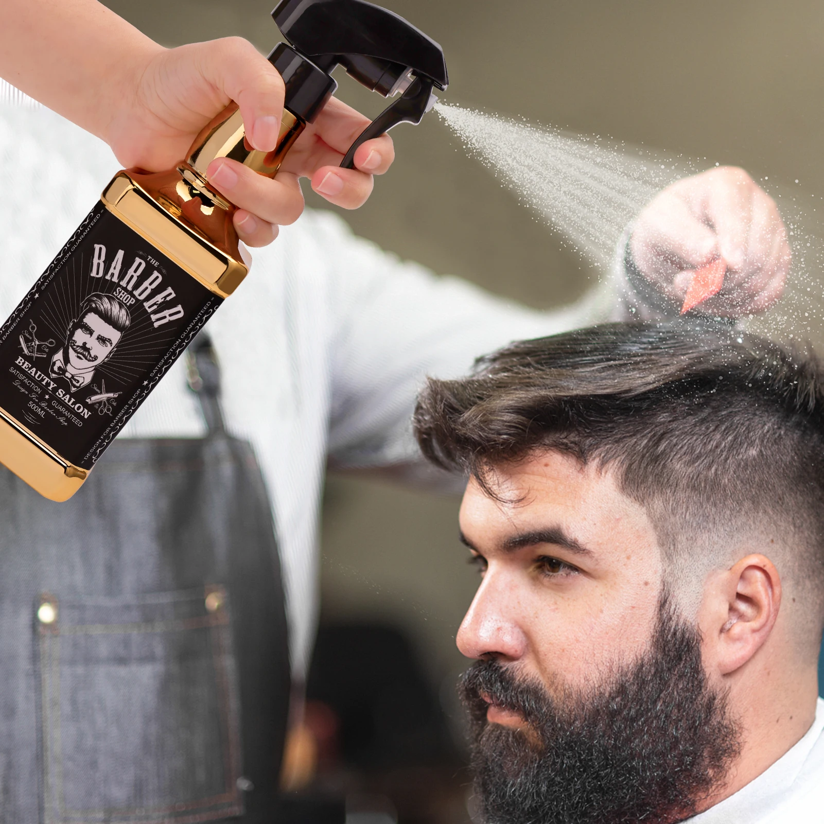 Retro hairdressing spray bottle — salon barber water/oil sprayer for styling & grooming 6