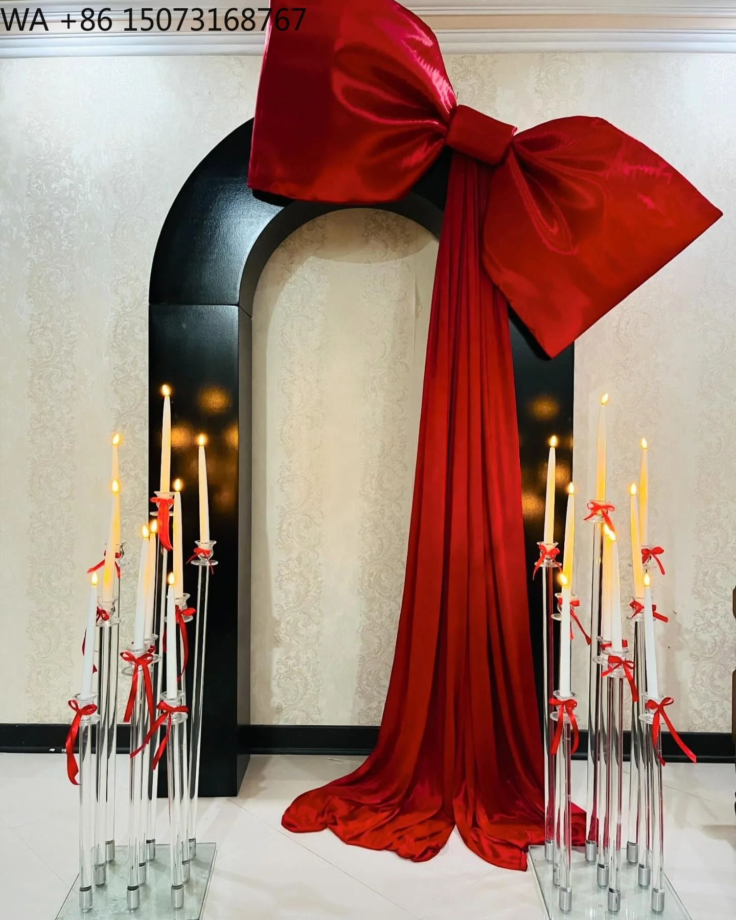 

Handmade Giant Red Bow Artificial Flowers for Wedding Backdrops Party Decorations Custom Event Decor and Wholesale Orders