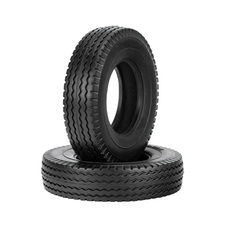 2Pcs 19Mm Hard Rubber Tires For 1/14 Tamiya RC Semi Tractor Truck Tipper SCANIA MAN King Hauler ACTROS Upgrades Parts