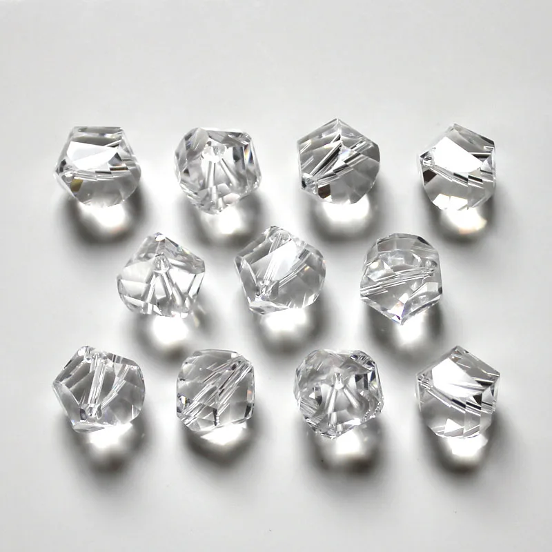 

StreBelle AAA 10mm Twist Irregular Shape Austria Crystal Glass Loose Spacer Round Beads for Jewelry Making 50pcs