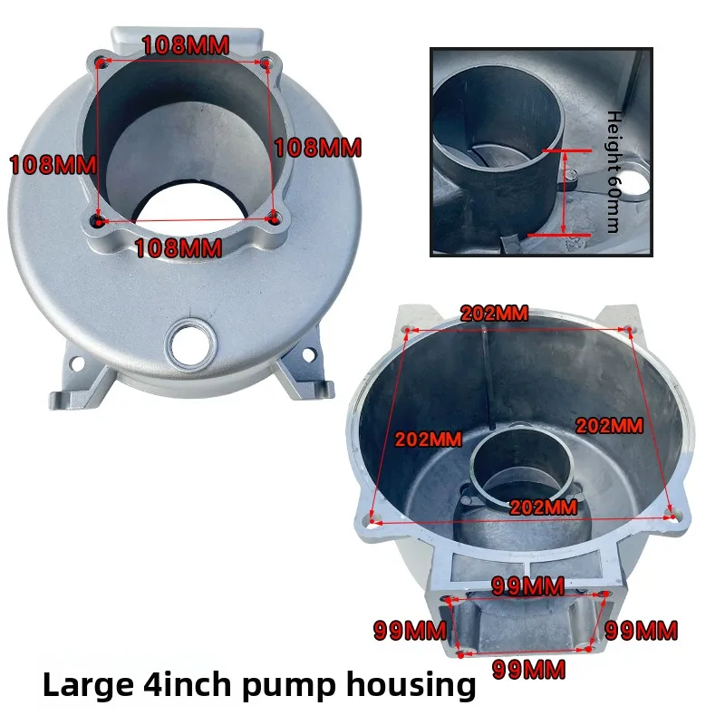 1 個 170F 186F 188F アルミ 4 インチ自吸式ウォーターポンプ本体シェルアクセサリー
