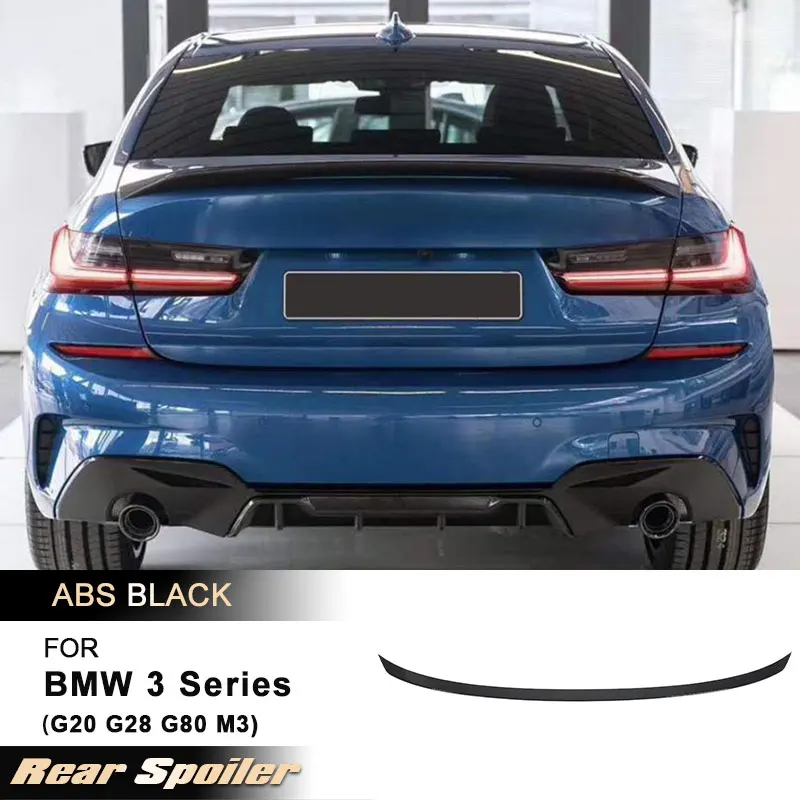

Car Rear Trunk Spoiler Wings for BMW 3 Series G20 G28 G80 M3 Sedan 2019-2023 Racing Rear Spoiler Boot Wing Lip ABS Glossy Black