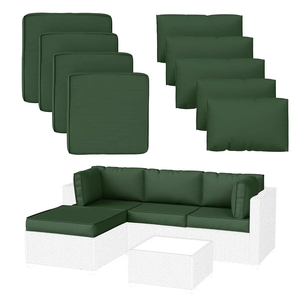 

9 Pa Patio Cushion Covers Outdoor Patio Cushions Covers Replacement Waterproof With Zipper For 5 Pcs Patio Furniture Set,