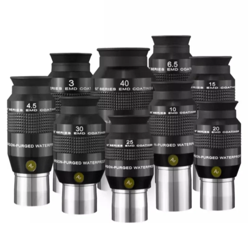 

Explore Scientific Wide-Angle Eyepiece 1.25 Inch 4.5mm 6.5mm 10mm 20mm 25mm 52-Degree Crushes Nitrogen Waterproof ES 52Eyepiece
