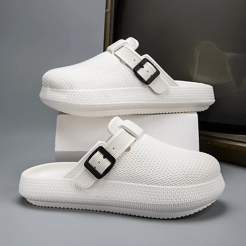 

2025 New Arrival Summer Men Clogs Non-slip Thick-soled Casual Shoes Outerwear Beach Soft-soled Slippers Female Slippers Sandals