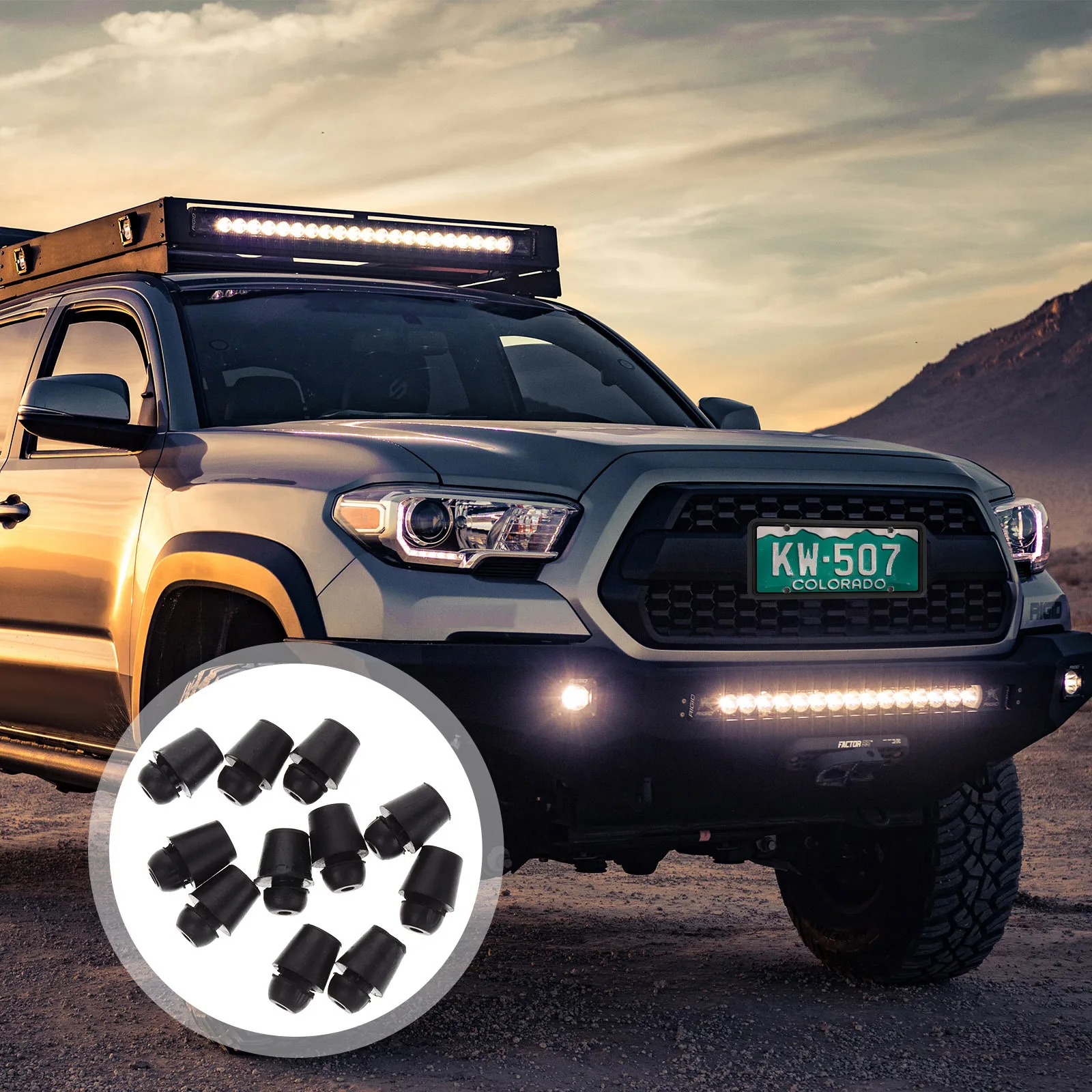 

10Pcs Car Hood Shockproof Rubber Stopper Door Bumper Protector Anti Vibration Plug Vehicle Hood Replacement Block