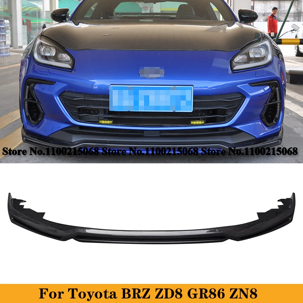 For Toyota BRZ ZD8 GR86 ZN8 Carbon Fiber Front Bumper Chin Lip Spoiler Auto Tuning