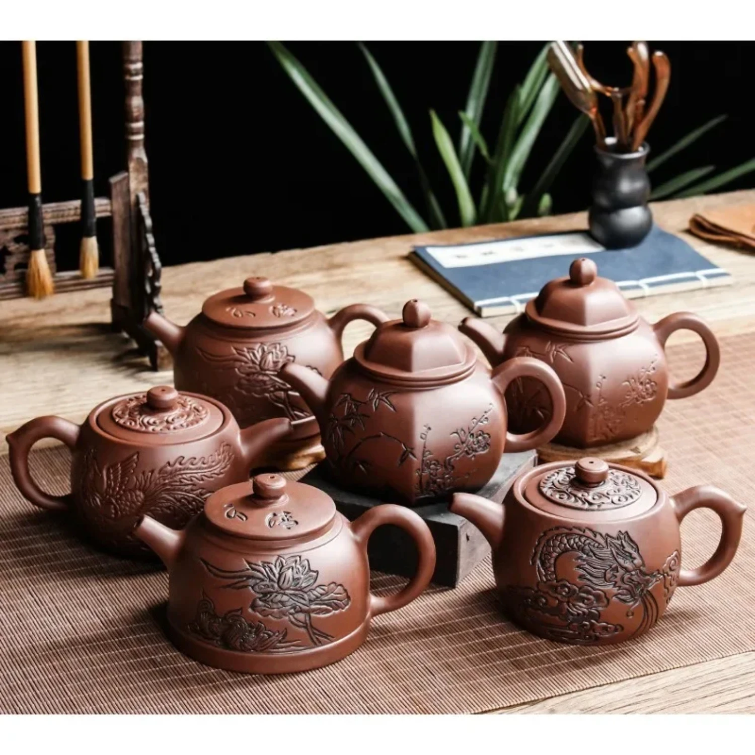 autiful artistry and functionality of this stunning Yixing Purple Clay Tea Pot, crafted with care for a luxurious addition to yo