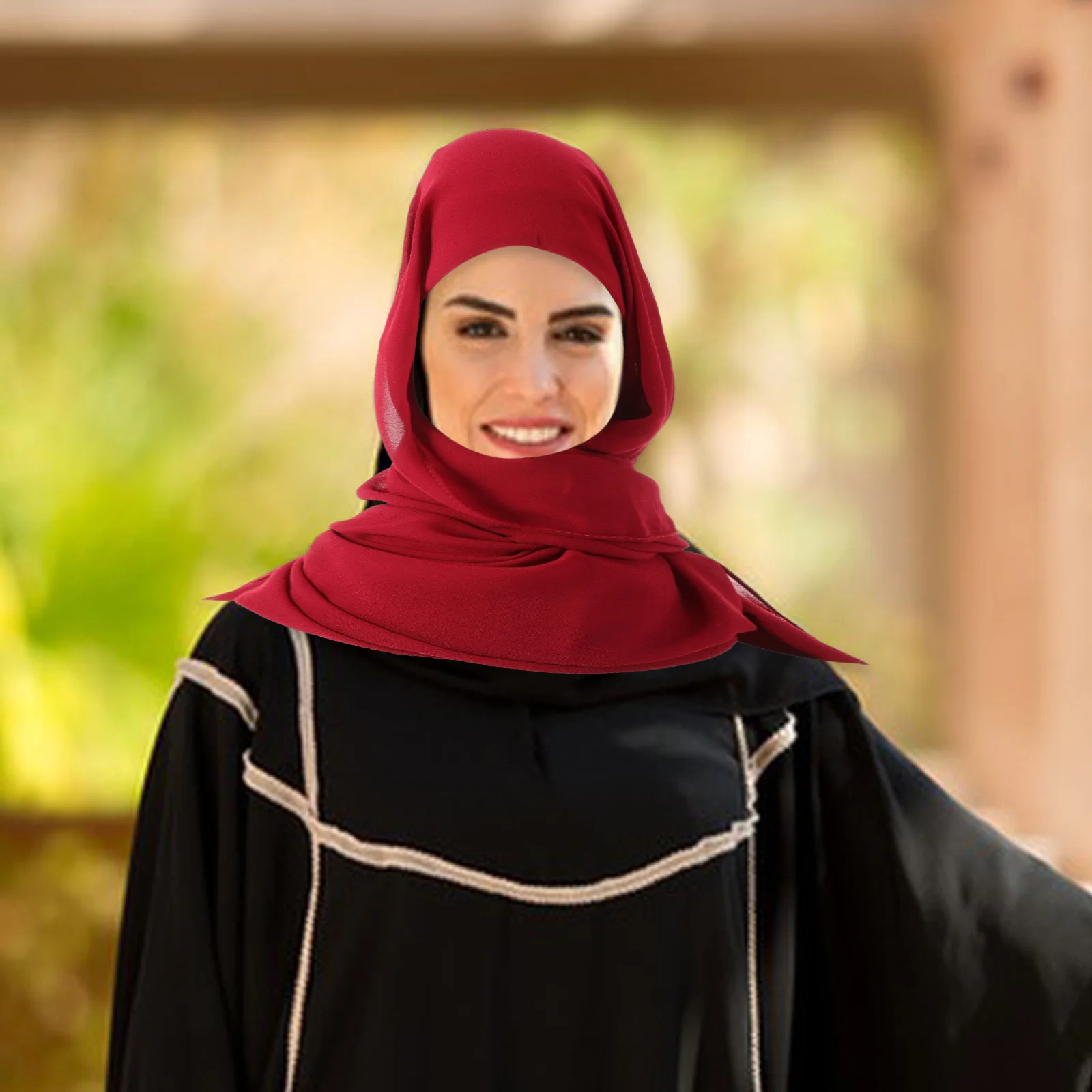 وشاح حجاب مزخرف، غطاء رأس إسلامي ناعم ومريح، ملابس إسلامية عربية، أغطية وشاح حجاب