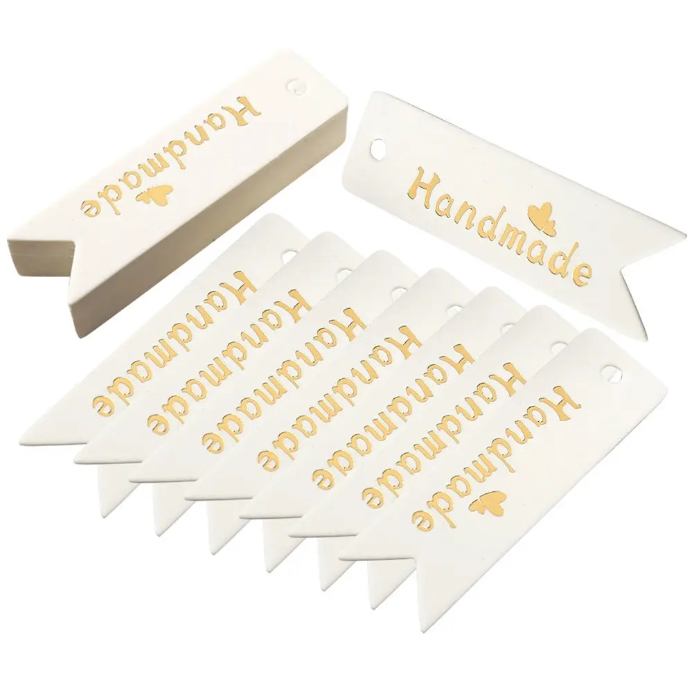 

100Pcs Handmade Gift Tags Paper Strong Fine Craft Holiday Gift Wrapping Wedding Birthday Christmas Festive Decorative Labels