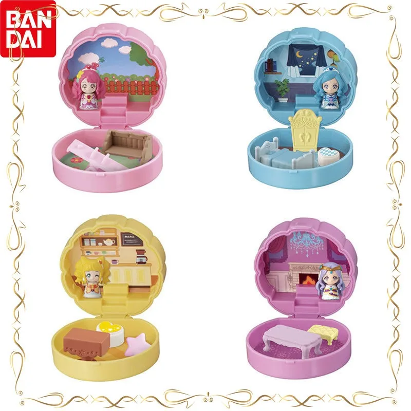 

Pretty Cure Cosmetics Gashapon Case Log Cabin Originality Scene Prop BANDAI Ornament Holiday Gifts Action Figure Model Toys