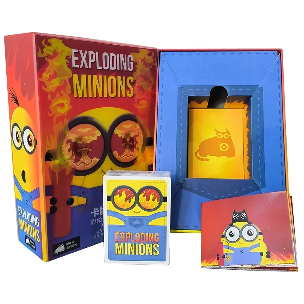 Exploding Minions Exploding Cat Series English Version Board Game Friends Casual Gathering Card Multiplayer Game Collection Gift