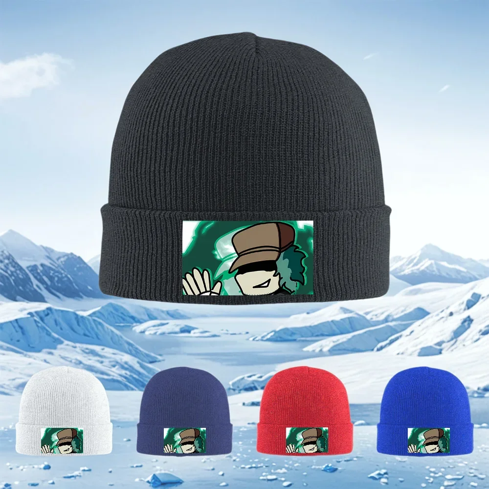 2026 Character hat hand green energy pose Men Women Unisex Knitted Hat Beanie Pullover Cap Winter Thermal Warm Christmas Outdoor
