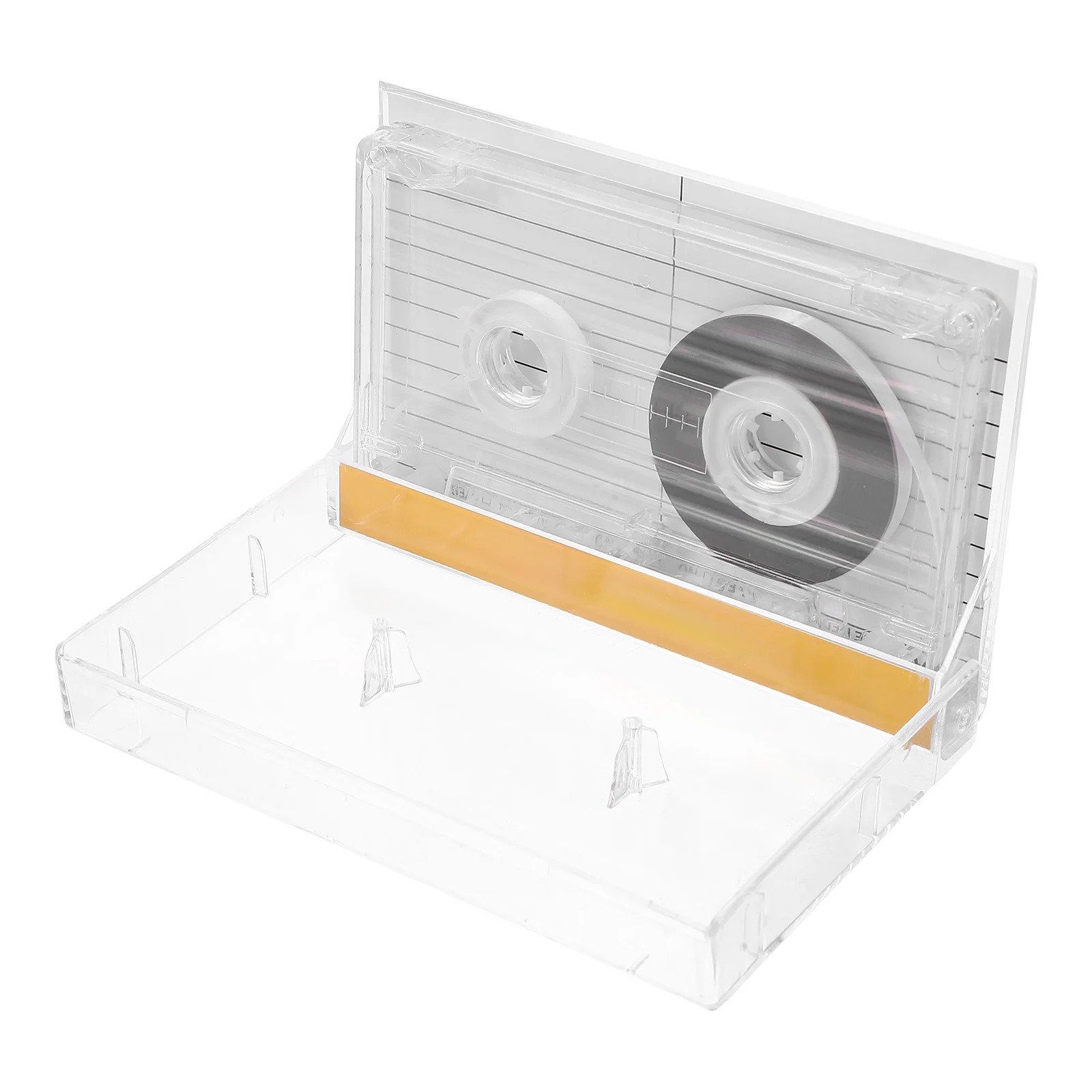 

Blank Cassette Tape Box 60-Minute Transparent Case DIY Blessing Celebration Vintage Decoration Recording Practical Safe Secure