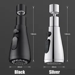 Universal 720° Rotate Kitchen Faucet Extender Aerator Splash Filter Kitchen Washbasin Faucet Bubbler Nozzle