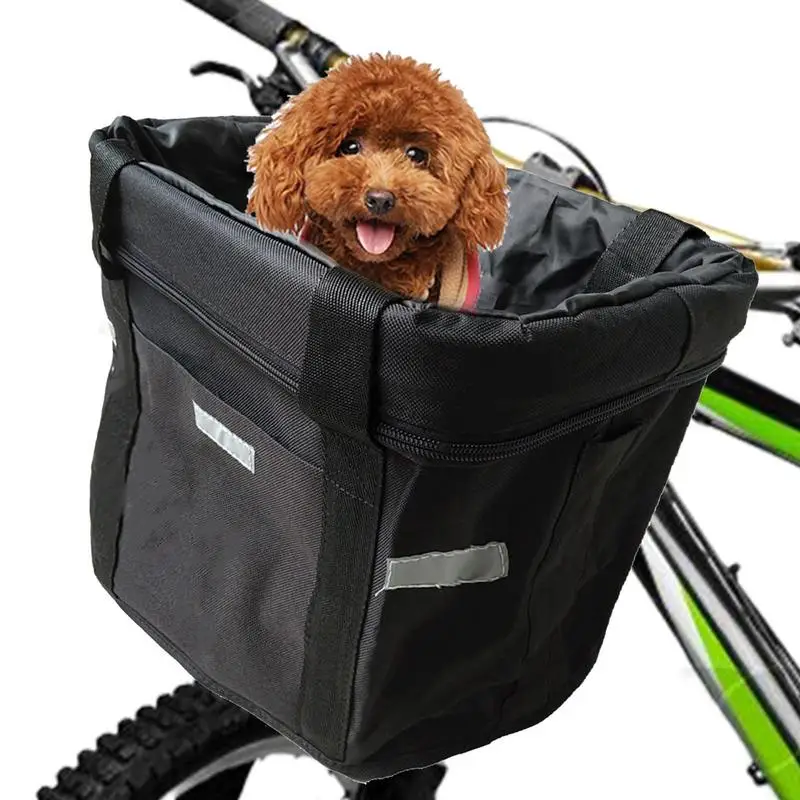 Mountain Bike Basket Bicycle Pet Carrier Quick Release Easy Install Detachable Cycling Bag Mountain Picnic Shopping Grilling