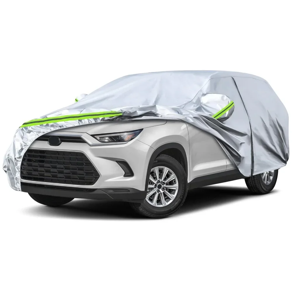 

Car Covers Replace For Toyota Grand Highlander 2024 2025 Lexus TX350 500h Silver All Weather With Zipper Door Windproof Band
