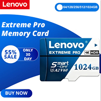 Lenovo 1TB Extreme Micro SD Card 512GB Class10 High Speed TF Flash Memory Cards 128GB UHS-I Flash Card For Phone Camera Dash Cam