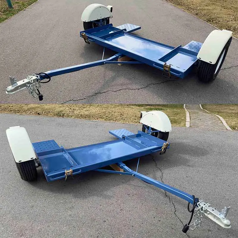 Sistema frenante per rimorchio per carro Dolly Blocco di sicurezza Strumento di recupero per veicoli da traino a 4 ruote Rimorchio per carrello per auto