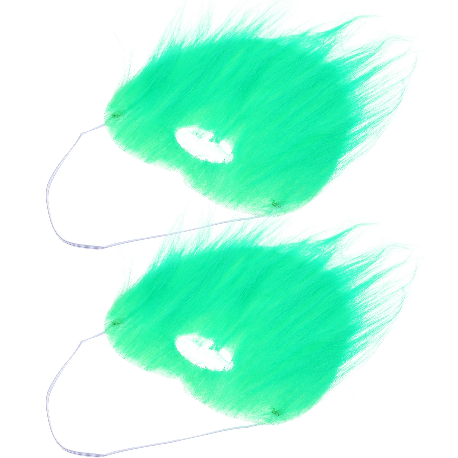 

2 Pcs Decoration Carnival Prop Make up St Patricks Day Mustaches Cosplay Flannel Fake Beards