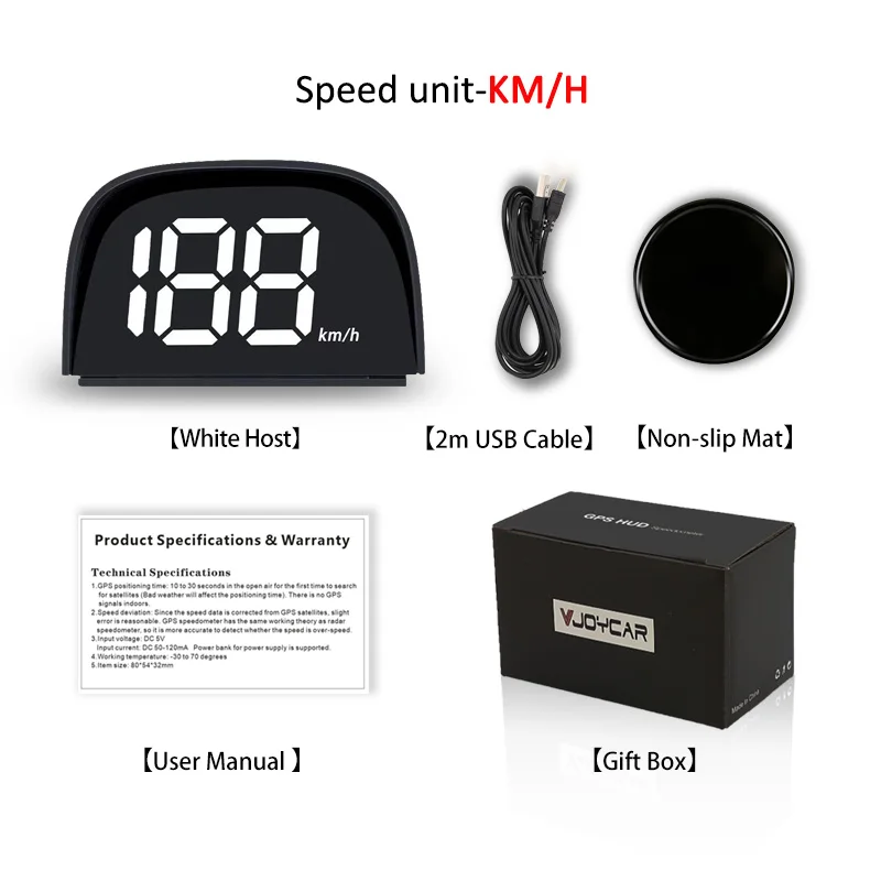 VJOYCAR C60 - Tachimetro universale per auto HUD con display digitale GPS con bussola tempo fatica, allarme di guida, allarme di velocità, per tutti i veicoli, incluso camion elettrico ibrido VJOYCAR C60 - Tachimetro universale per auto HUD con display digitale GPS con bussola tempo fatica, allarme di guida, allarme di velocità, per tutti i veicoli, incluso camion elettrico ibrido