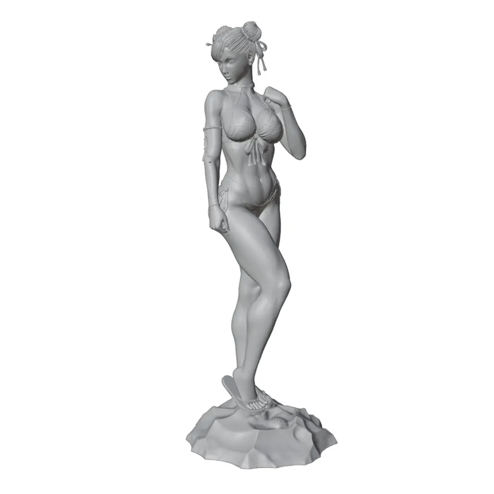 1/24/12/6 Desk ornament,Sexy girl resin model kit, mini 3D printed gray figure statue, unpainted,unassembled