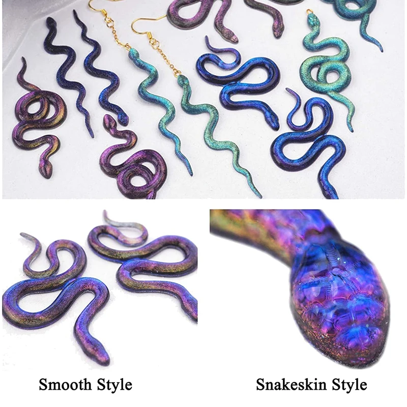 Snake Earring Resin Mold,Silicone Epoxy Resin Casting Molds For Crafts DIY,Jewelry Making,Stud Earring,Pendant,Key Chain