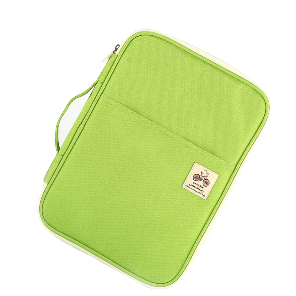 

Portable A4 Document Bag Multi-Functional Business File Holder Waterproof Material with Ample Space for Papers Cards Pens Light