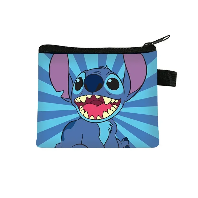 Disney Lilo e Stitch Porta-moedas infantil, Saco de armazenamento de desenhos animados, Mini Carteira, Brinquedos infantis Kawaii, Presente de aniversário