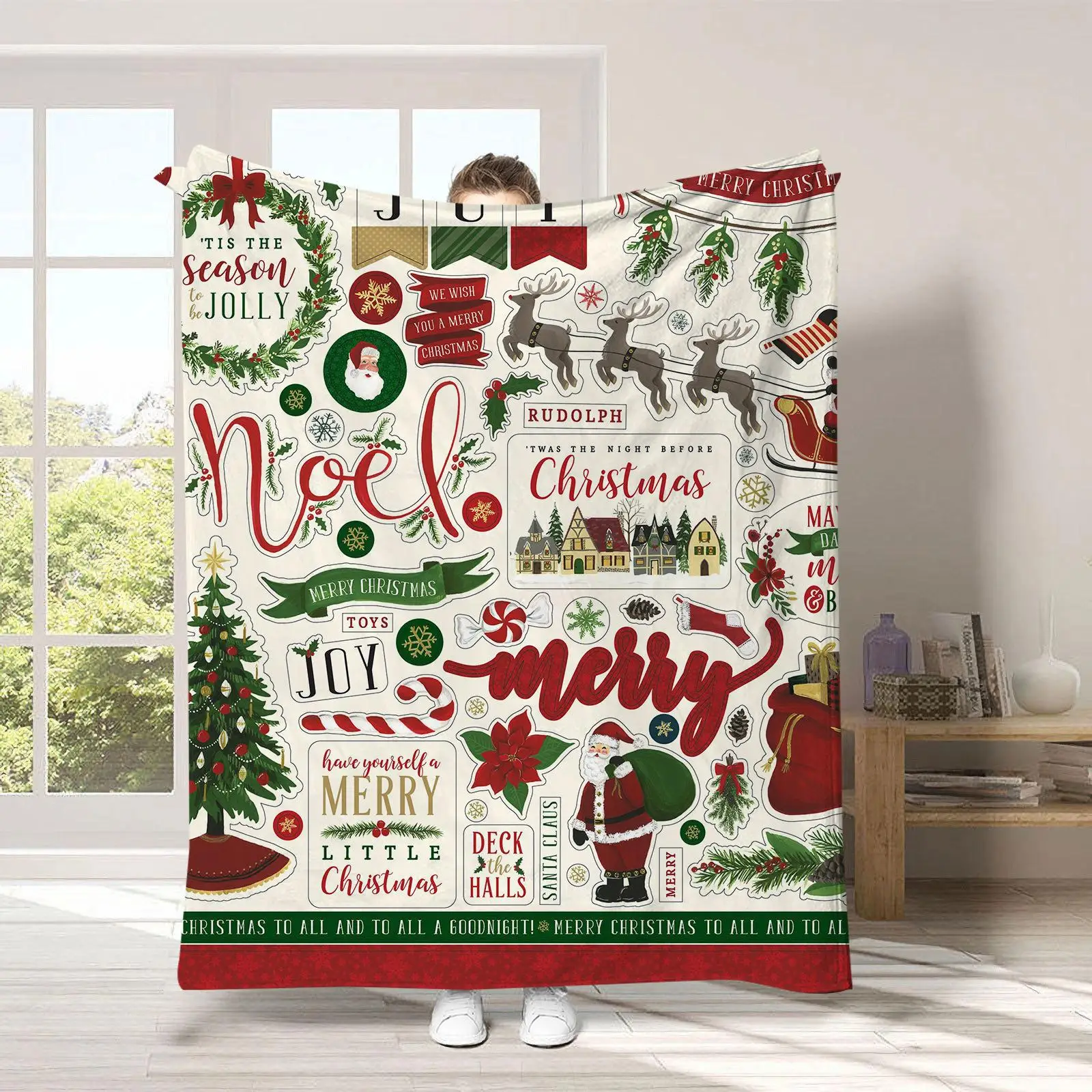 

Рождественский мультяшный полиэстер с цифровым принтом, бархатный фланелевой чехол для спальни, флисовый мягкий чехол для дивана, одеяла для кроватей