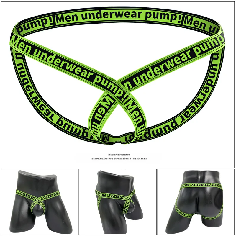 Jockstrap string pour hommes, sous-vêtements gencisexy, colorés, plus riches que les jeunes, drôles, double string, lingerie